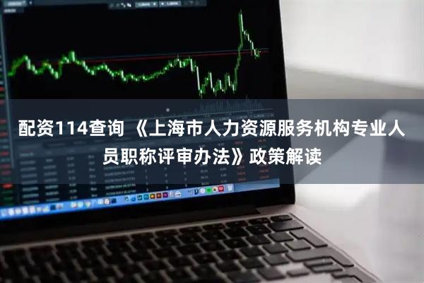 配资114查询 《上海市人力资源服务机构专业人员职称评审办法》政策解读